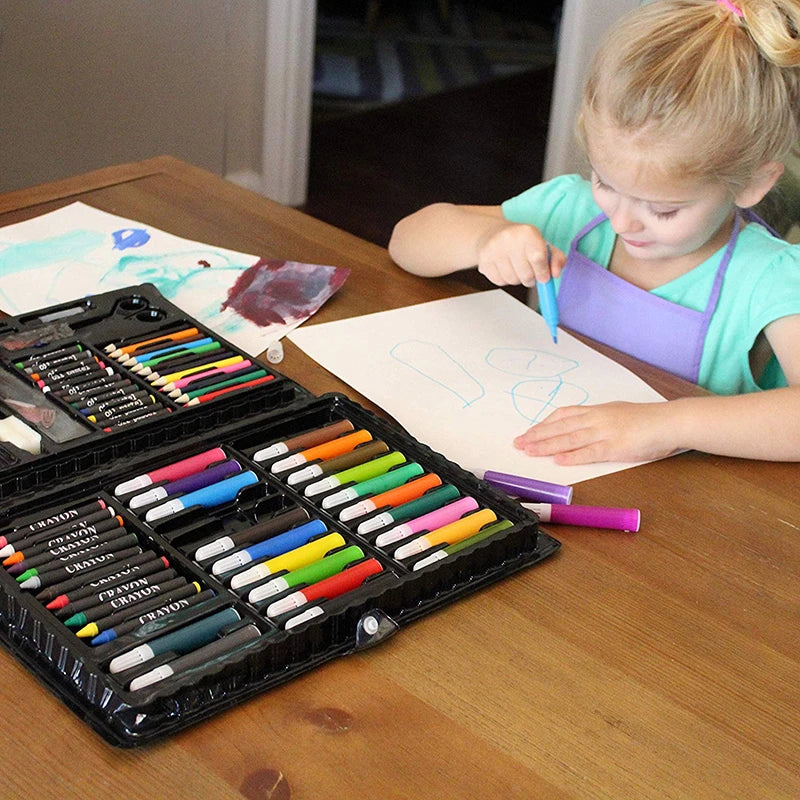 150Pcs/Set Kids Art Set Children Drawing Set Water Color Pen Crayon Oil Pastel Painting Drawing Tool Art Supplies Stationery Set
