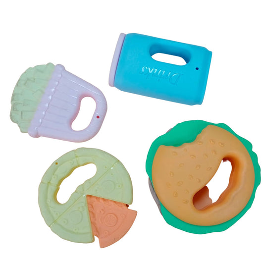 Pack of 4 Rattle Set Toy for New Born Babies