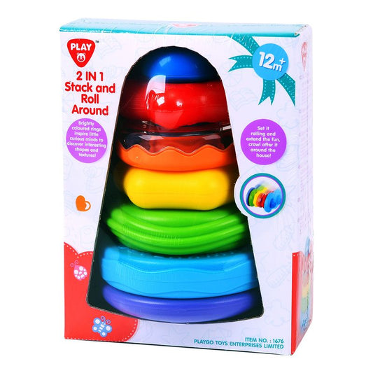 PlayGo 2 in 1 Stack and Roll Around – Toys for Kids