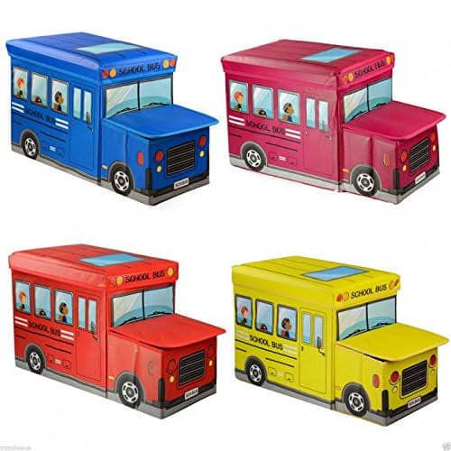 Foldable Kid's Toy Storage Box & Padded Seat