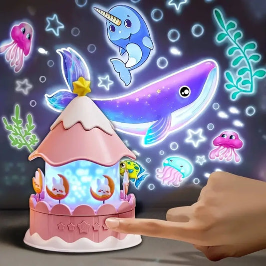 21 Film Sets, LED Night Light Carousel for Bedrooms