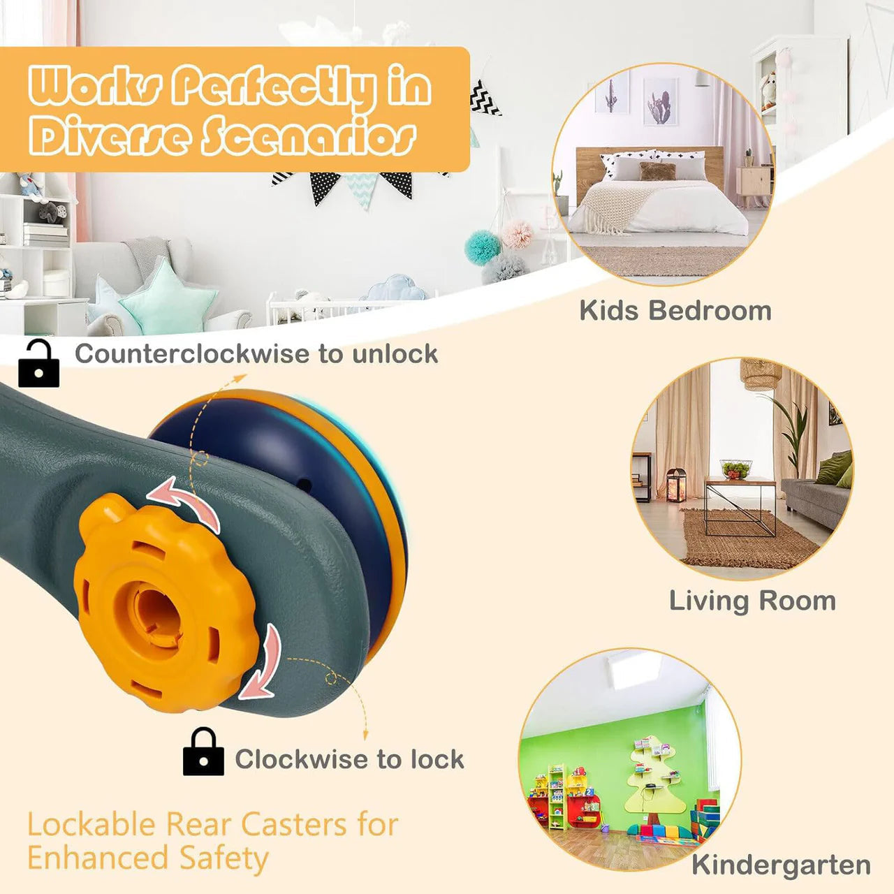 2 in 1 Multi Functional Baby Walker With Light And Sound