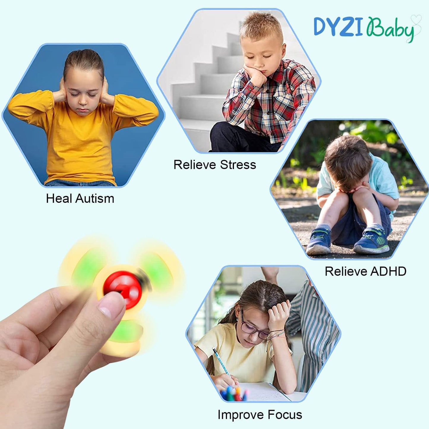 Sensory Bath Toys for Toddlers 1-3 – Stress Relief and Anxiety Spinning Top – Early Learning Birthday Gift