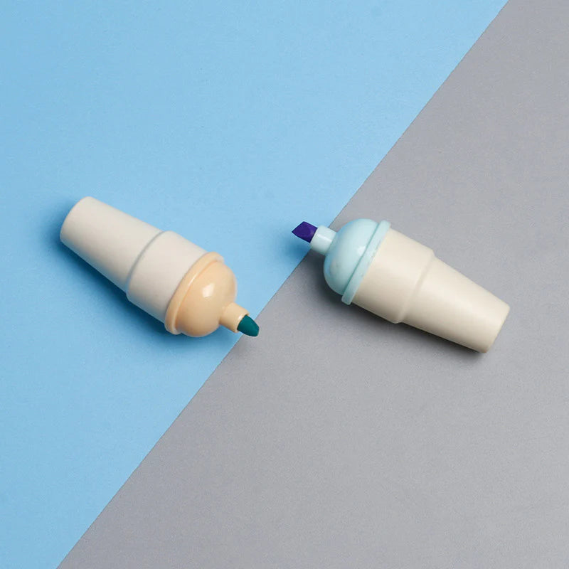 Kawaii Set of 6 Mini Cone Shape Liquid Highlighter
