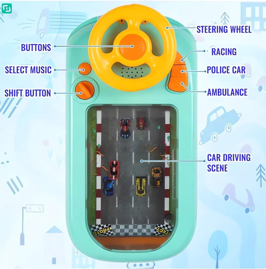 Interactive Steering Wheel for Kids - 2024 New Driving Steering Wheel Toy