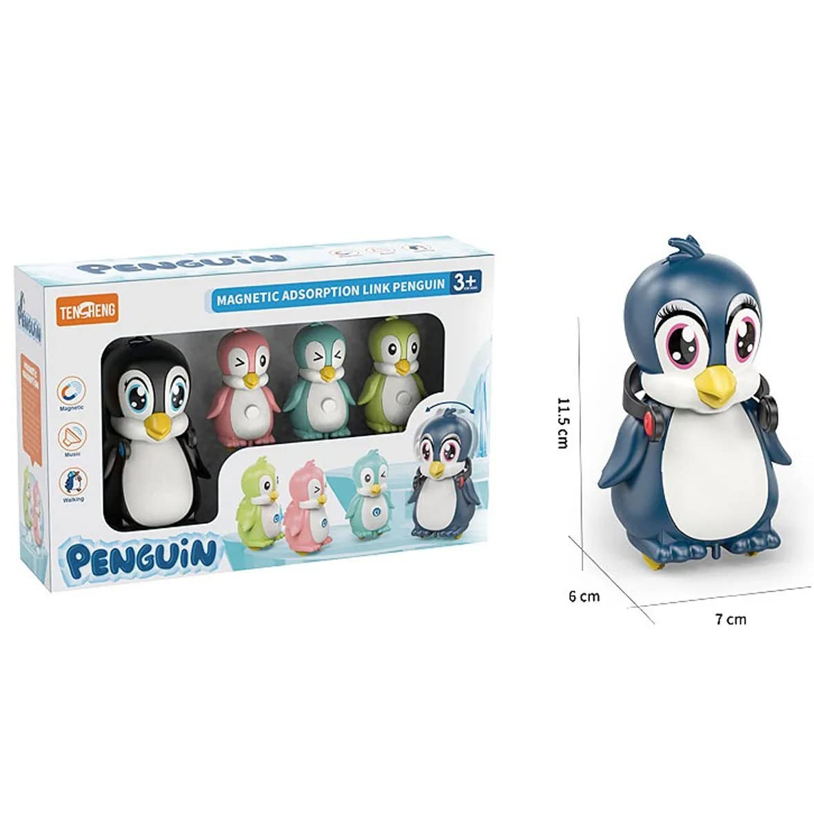 Baby Penguin Musical Train Toy For Kids Infants 6-18 Months 2 Year Old&Up Boys Girls Crawling Toys