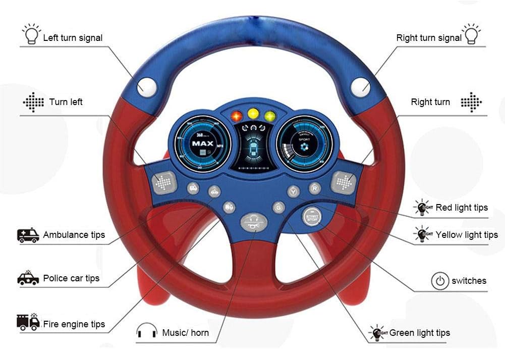 Car Steering Wheels Light Sound Effect Simulation