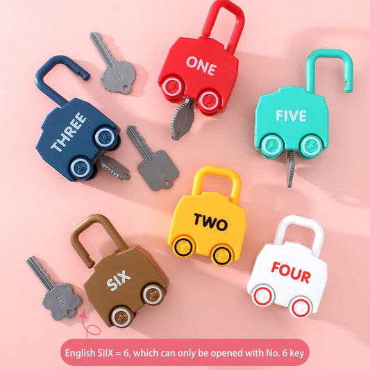 6Pcs Unlock Cars Push Toy with Keys