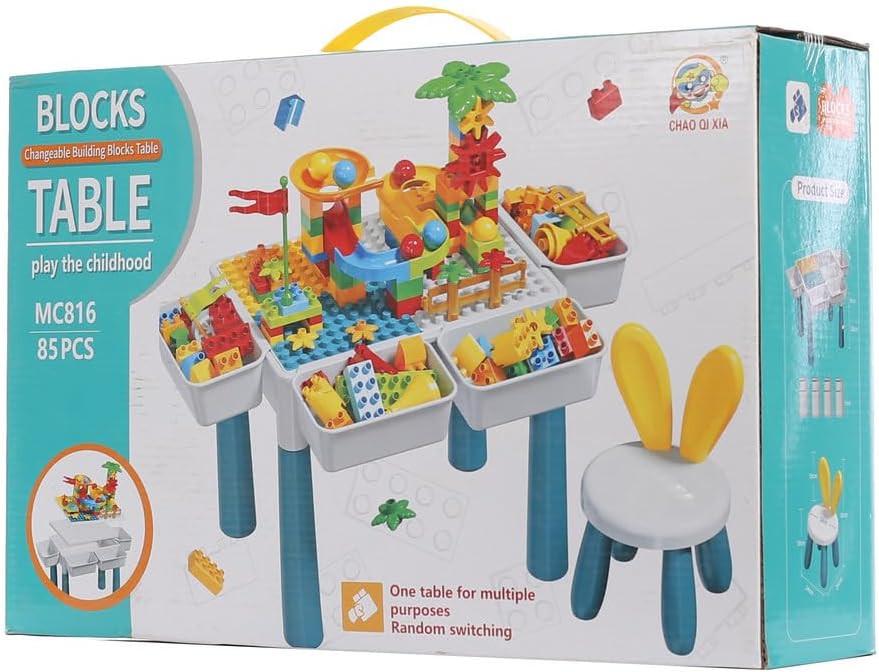 3A Silicone Cube Table 85 Pieces For Kids With Chair