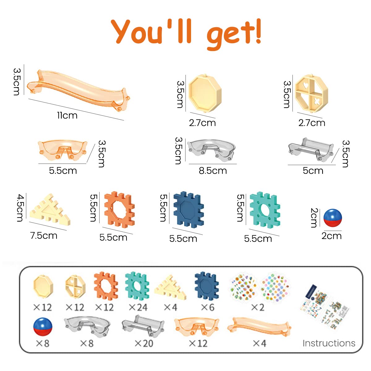Marble Run Building Blocks for Kids