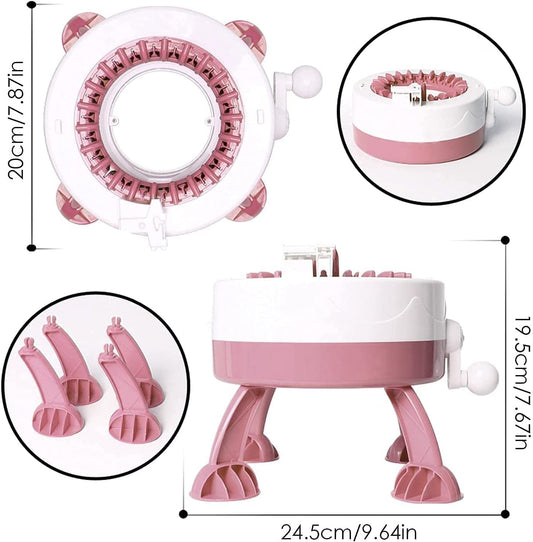 Knitting Machine 22 Needles, Knit Loom Machine Smart Manual Rotating Kit, for Adults Kids Knitting DIY Toy Socks Hats Scarves