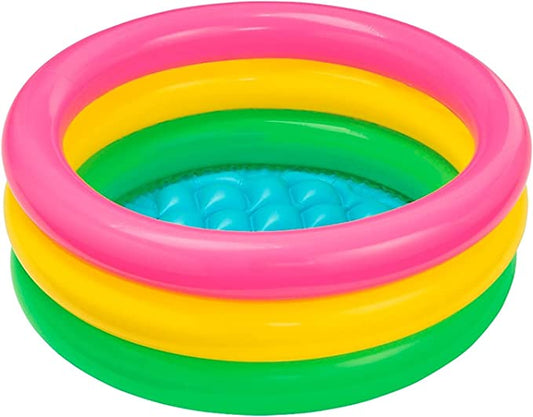 INTEX Inflatable 3 Ring Swimming Pool For Children 2ft X 8.5in