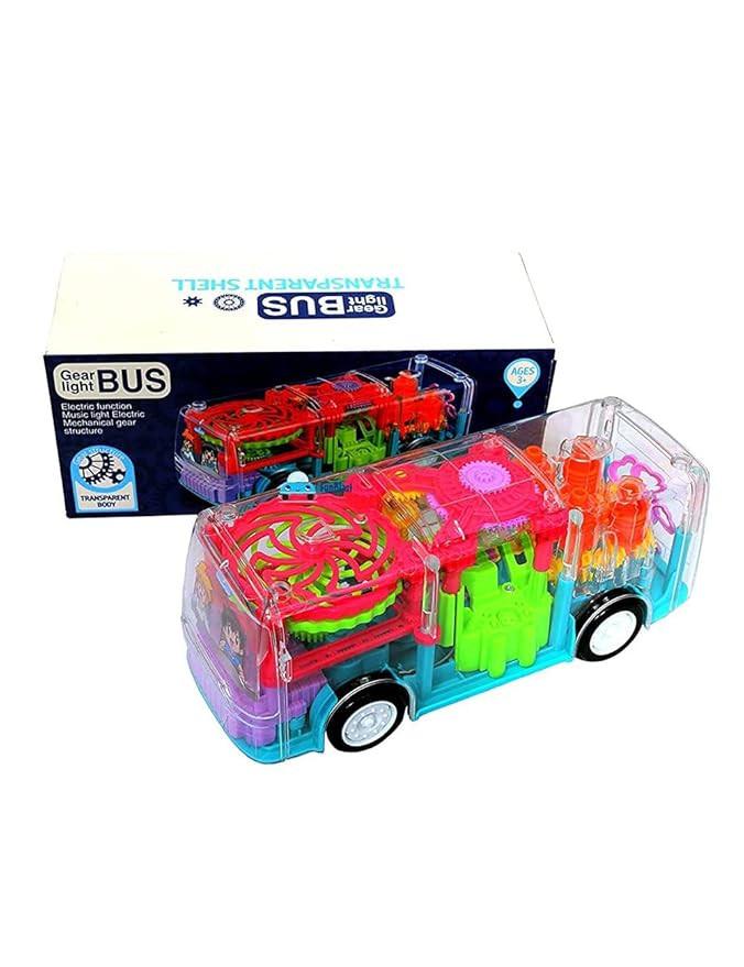 Musical Transparent Bus Toy for Kids