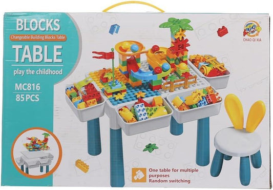 3A Silicone Cube Table 85 Pieces For Kids With Chair