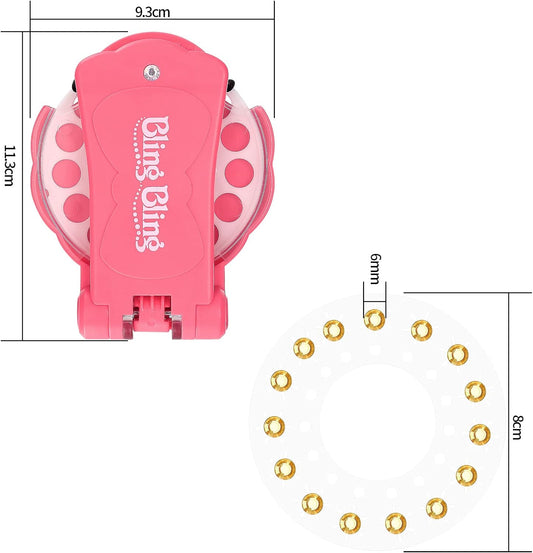 Hair Sparkle Kit, Hair Jewelry Set with 180 Gemstones