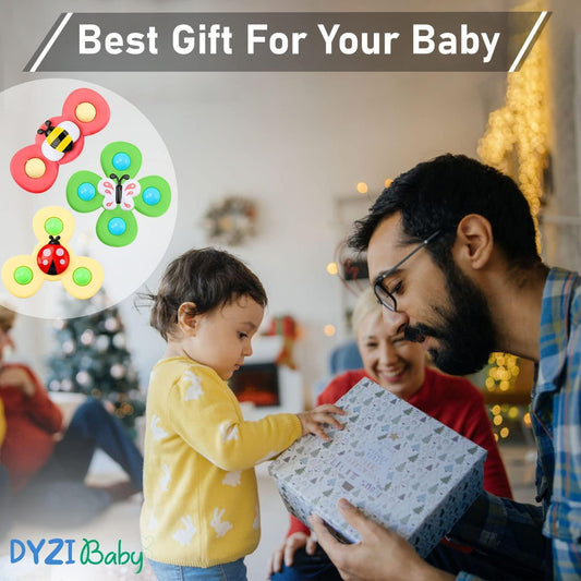 Sensory Bath Toys for Toddlers 1-3 – Stress Relief and Anxiety Spinning Top – Early Learning Birthday Gift