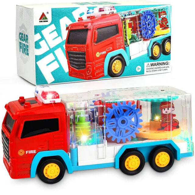 Electric Transparent Gear Fire Truck