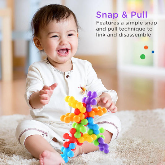 36 Piece Snowflake Building Block With 12 Different Color