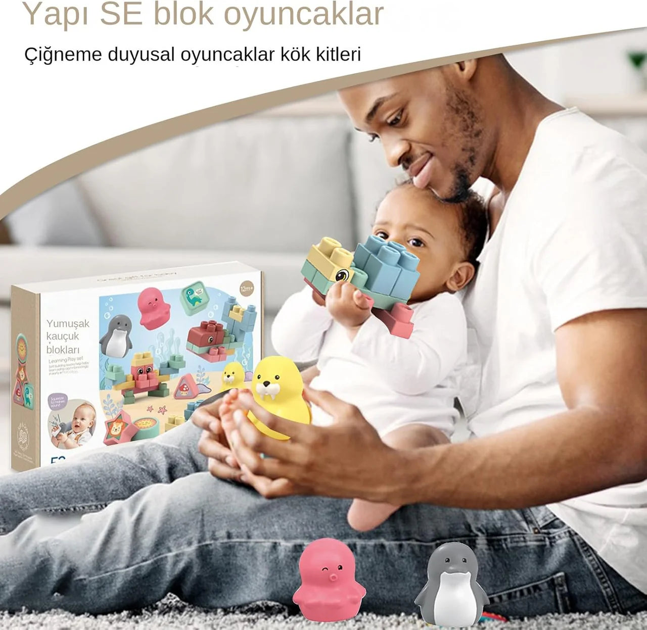 32 Piece Silicone Soft Building Blocks