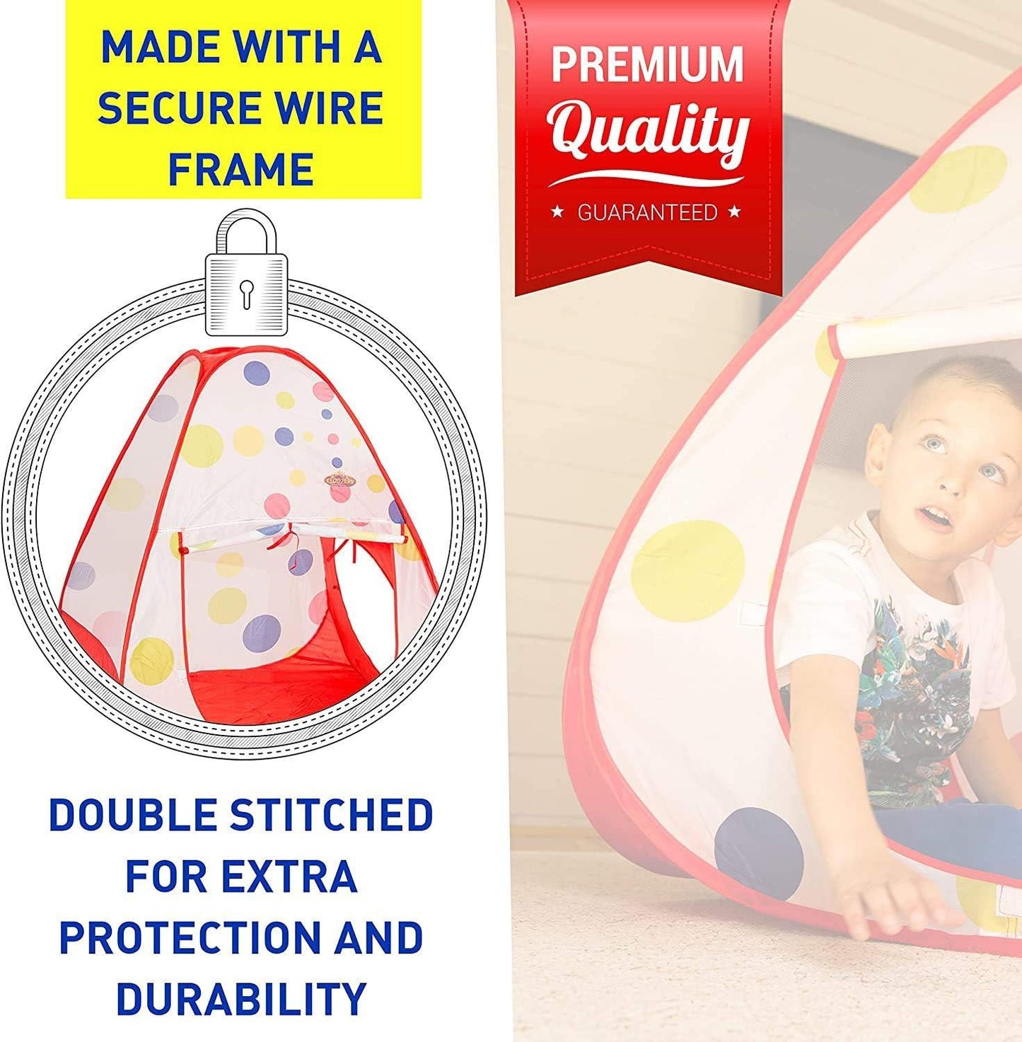 Dot Pop up Tent House with 100 balls