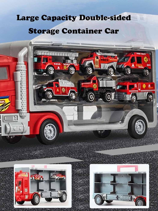Construction Truck With 6 Small Dinky Set