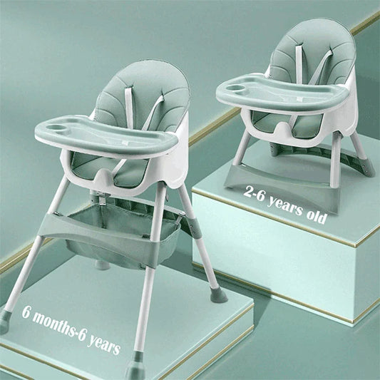 Fiber Baby High Chair Foldable With Removable Tray