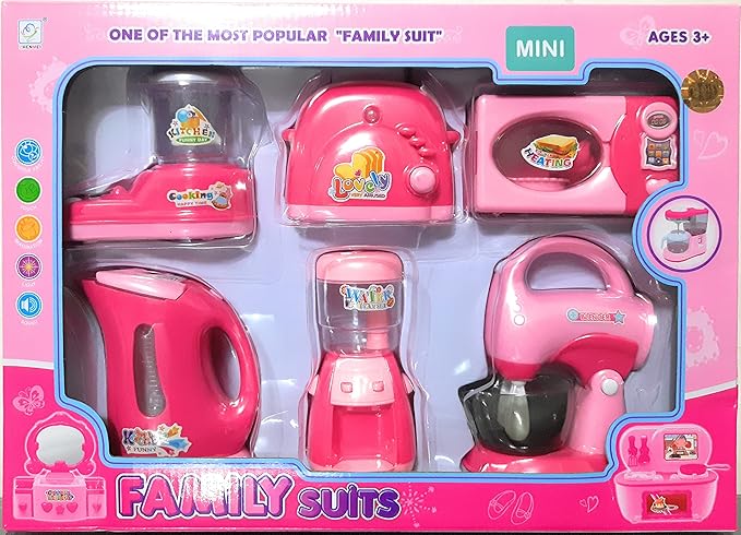 Battery Operated Household Home Appliances Play Set Toy