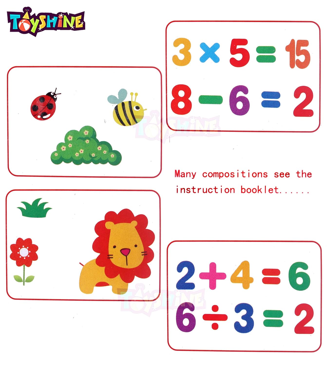 Wooden Cartoon Number Magnetic Board Puzzle