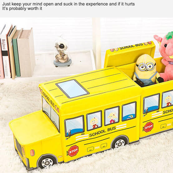 Foldable Kid's Toy Storage Box & Padded Seat