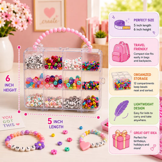 DIY Beading Jewelry Making Kit for Kids