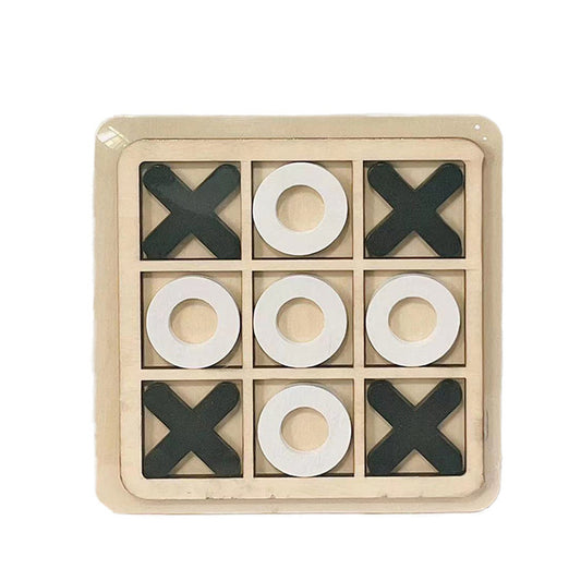 Children's Wooden Board XO Chess Board Toy Kids Brain Training Games Baby Early Education Leisure Board Games Building Block Toy