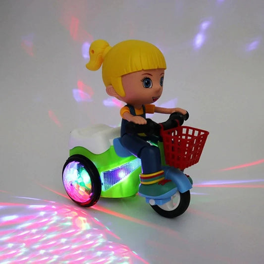 Electric Stunt Bike Toy Kids Music Tricycle
