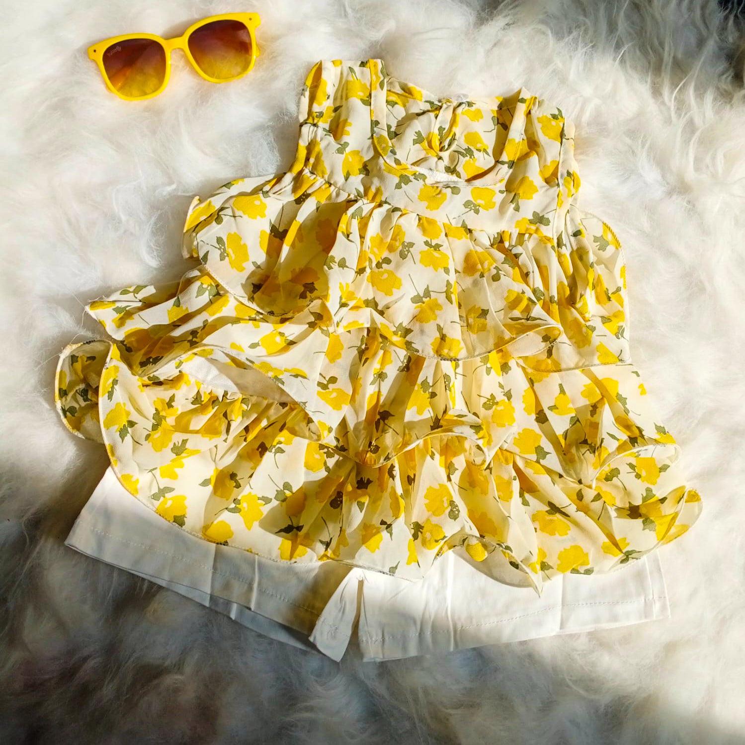 Summer Baby Girl 2pcs Designer Frock Lemon Print Dress – Toyster