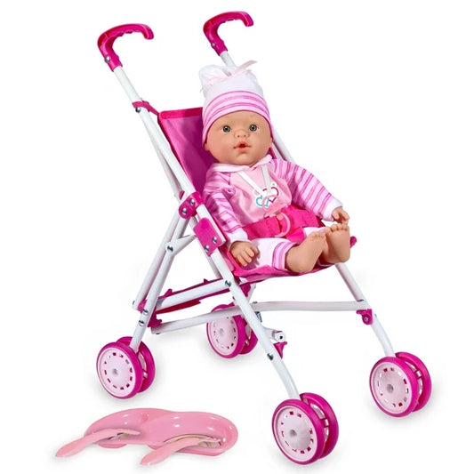 Sweet Baby Doll Stroller Playset