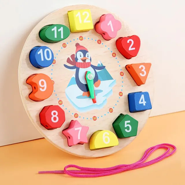Montessori Wooden Clock Toys for Babies