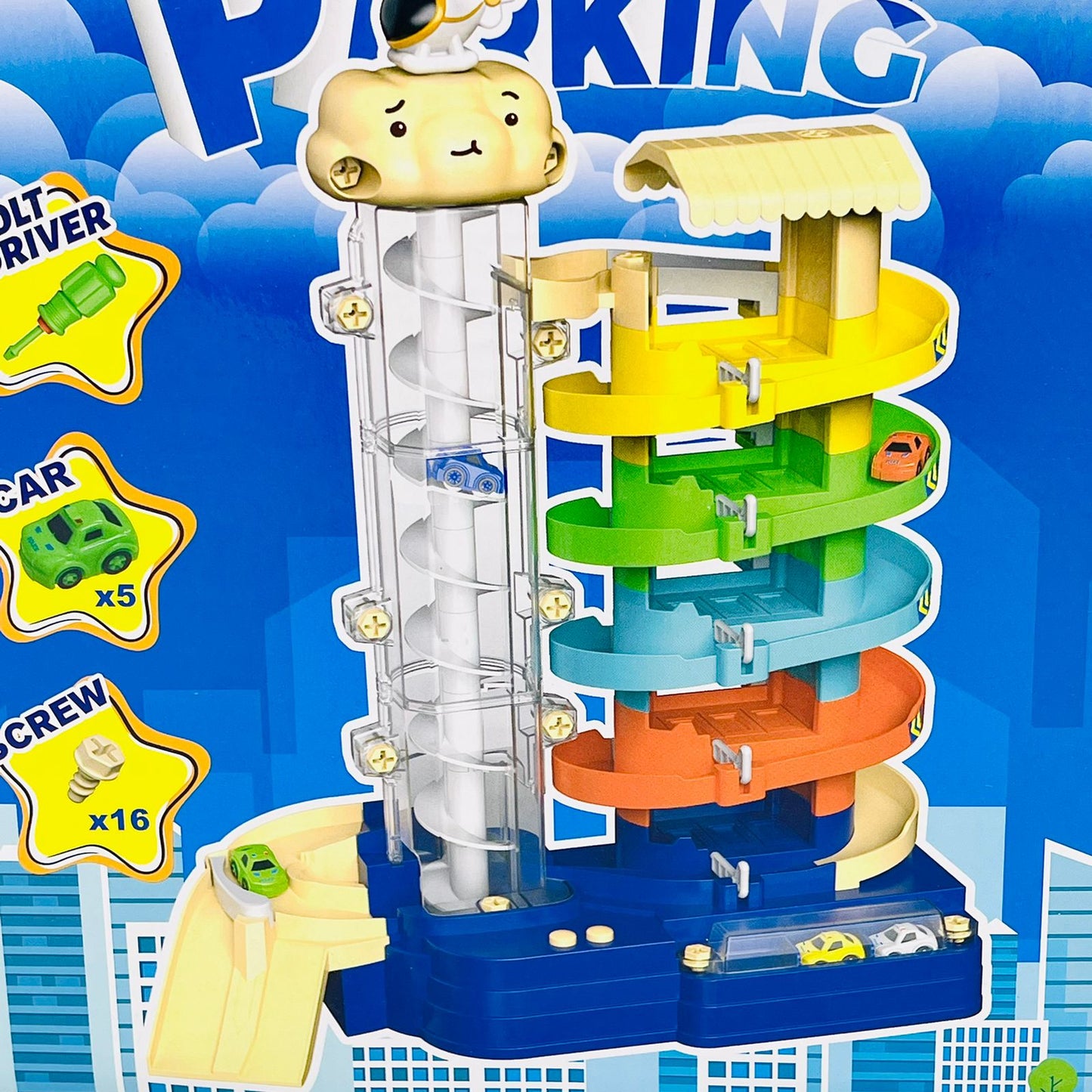 Kids Toys Electric Lift Rail Car Parking Toy Montessori Boys Girls Racing Cars Mechanical Adventure Table Game For Children Gift