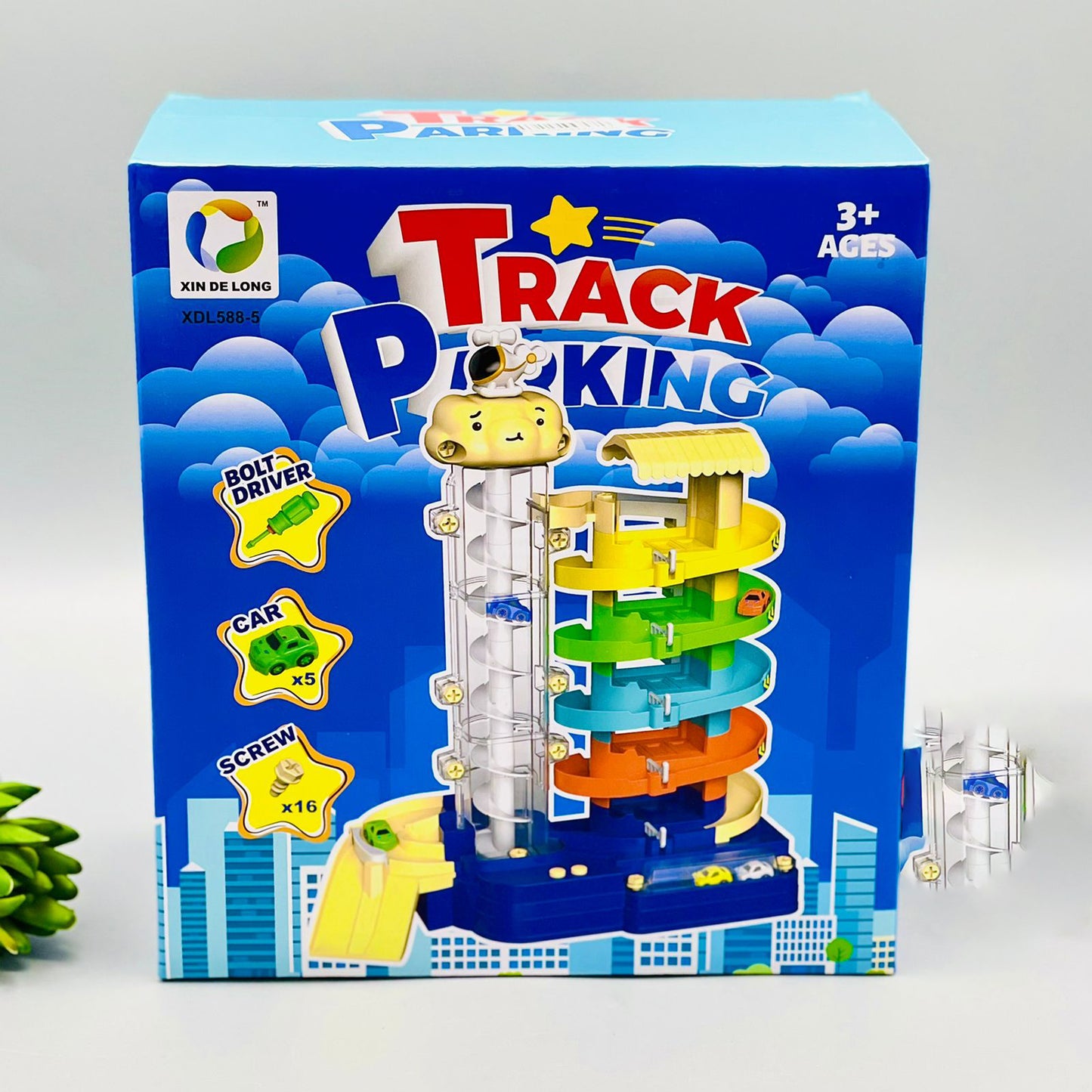 Kids Toys Electric Lift Rail Car Parking Toy Montessori Boys Girls Racing Cars Mechanical Adventure Table Game For Children Gift