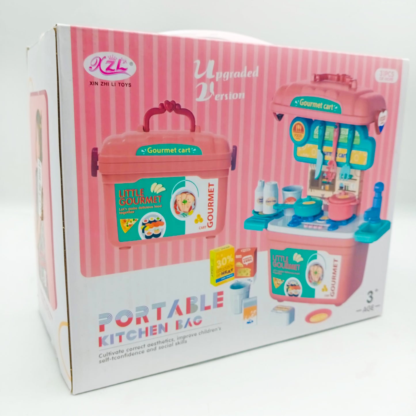 Portable Mini Kitchen Bag Playset Toy Set For Kids Play