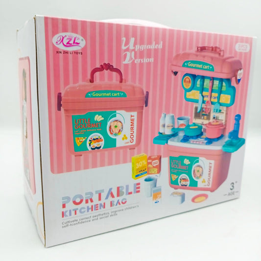 Portable Mini Kitchen Bag Playset Toy Set For Kids Play
