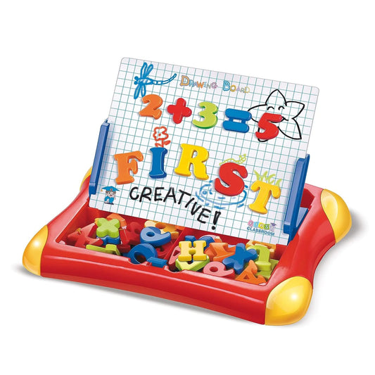 2-in-1 Magnetic Board with Suitcase, Multi-Coloured
