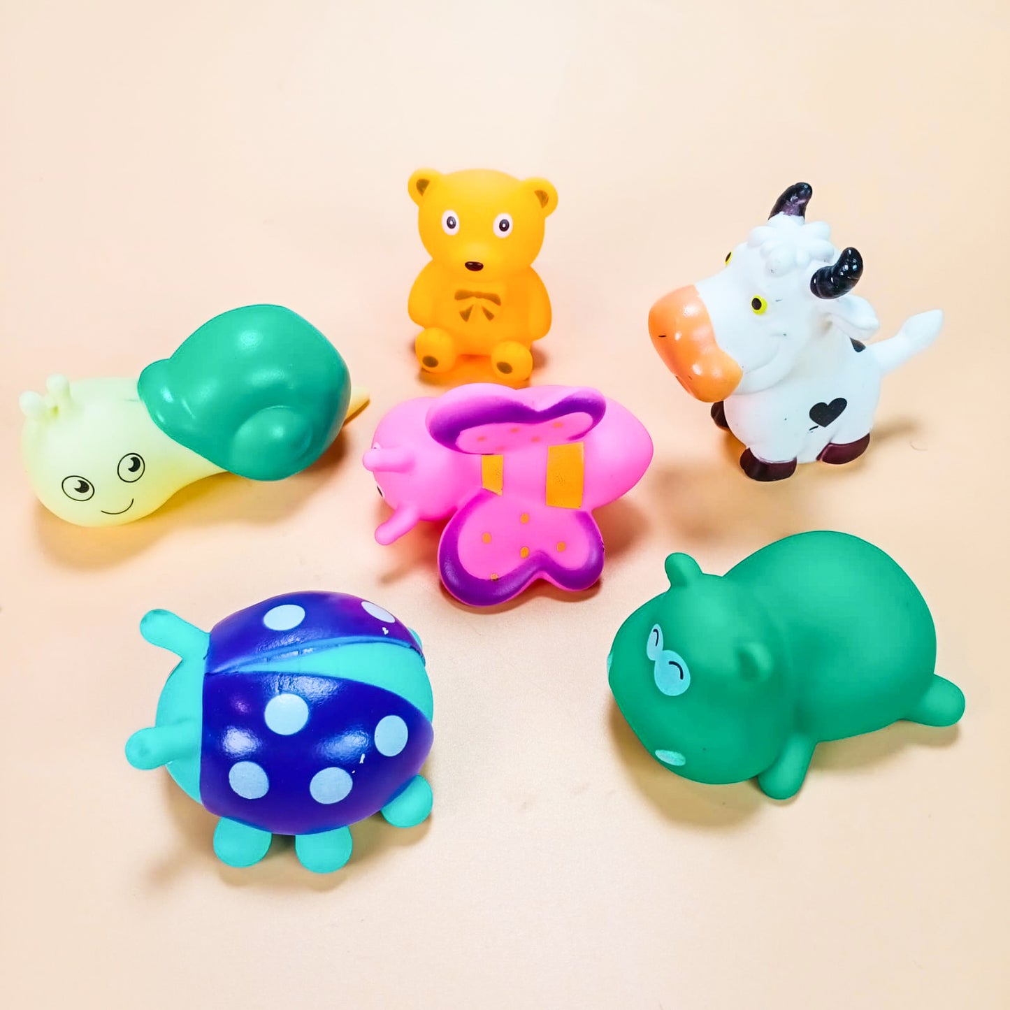 Cute Chu Chu Baby Bath Toy Colorful Soft Rubber, Funny Toys