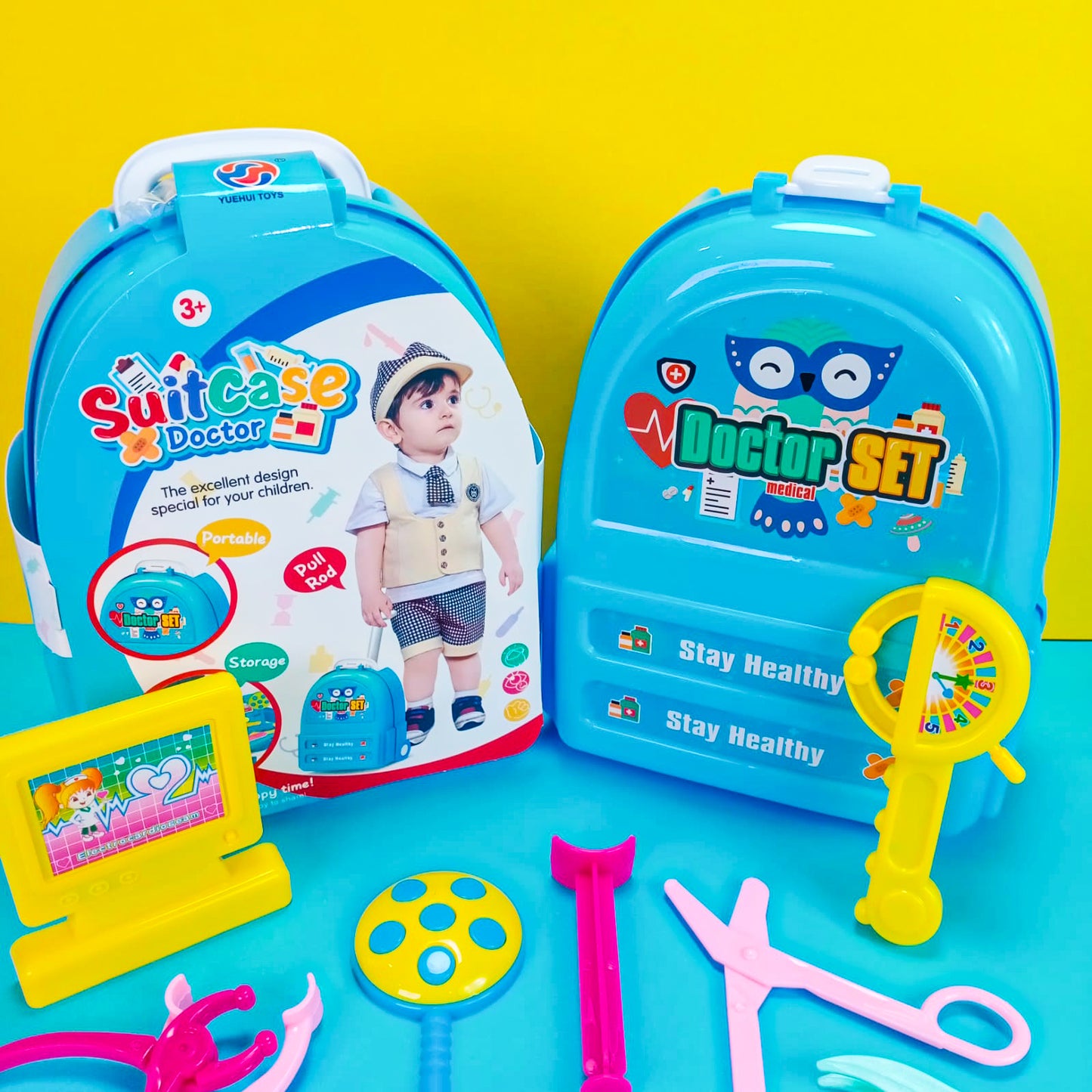 Dessert Suitcases For kids Playset with Accessories, Adorable Travel Suitcase