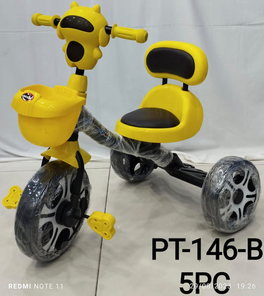 Black and Yellow Three Wheeler Kids Tricycle