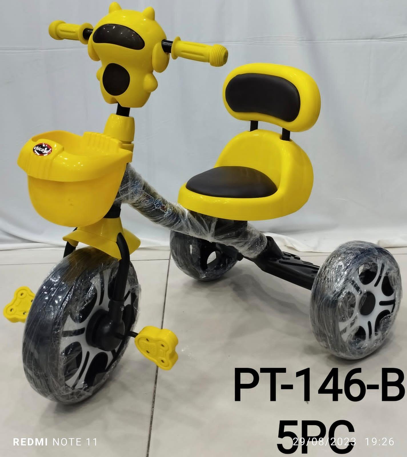 Black and Yellow Three Wheeler Kids Tricycle