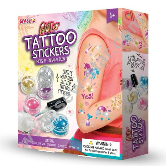 DIY Glitter Tattoo Stickers