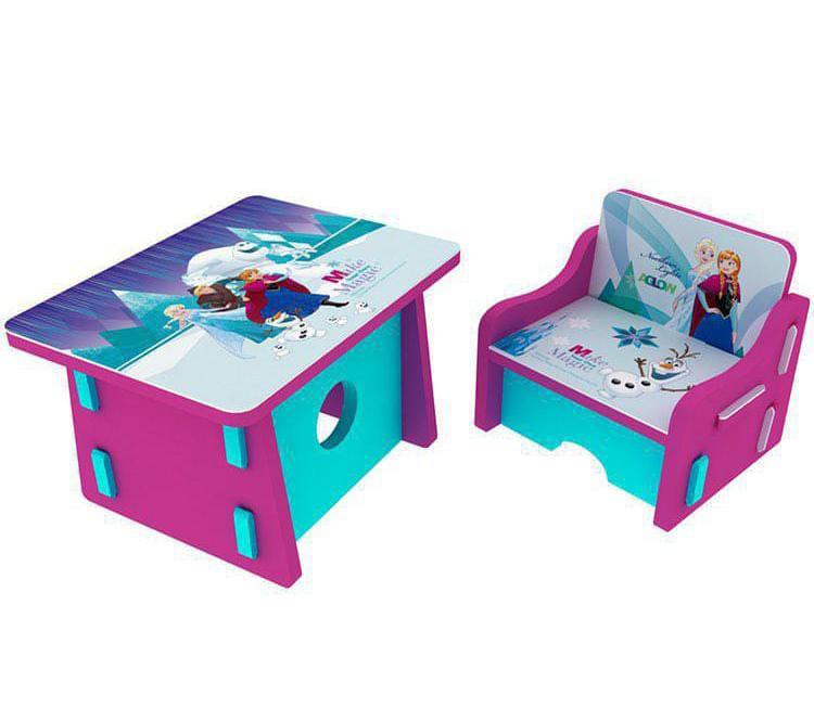Disney Frozen Foaming Table & Chair Purple For Kid's