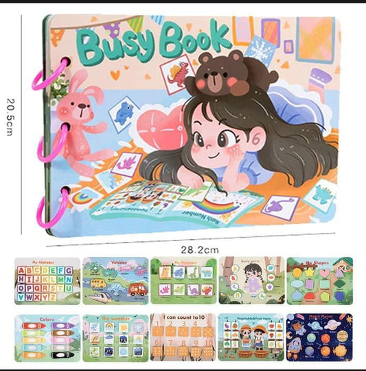 Montessori Educational Toys 7 Page Preschool Activity Flip Book