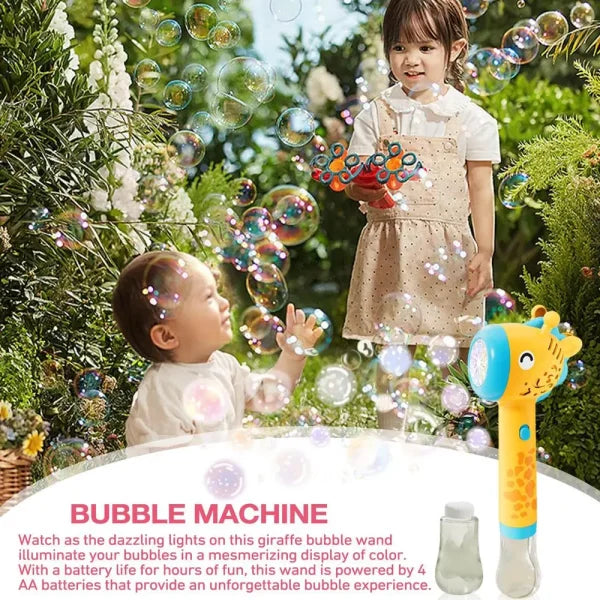 Giraffe Bubble Gun Toy For Kids – Colorful And Fun Bubble Maker