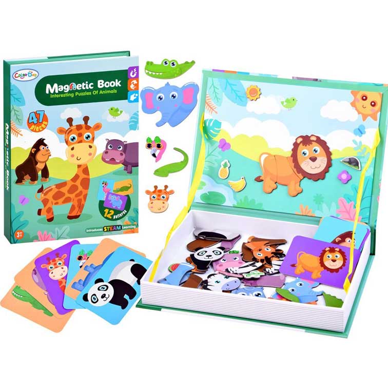 Magnetic Book Puzzle For Kids Learning, Education and Cognition Development