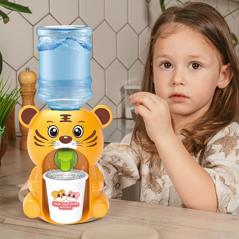 Mini Panda Water Dispenser Baby Toy Drinking Water Hand Press Water Bottle Pump Cooler Lifelike Cute Children Props Home